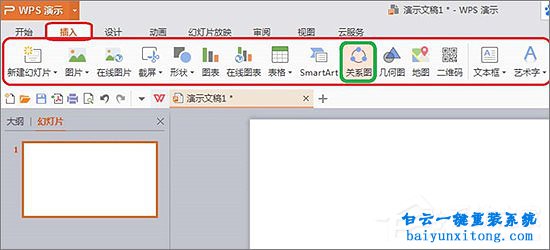 win10系統(tǒng)WPS怎么插入關(guān)系圖步驟
