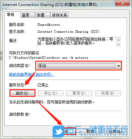 ICS服務,啟動ICS服務步驟